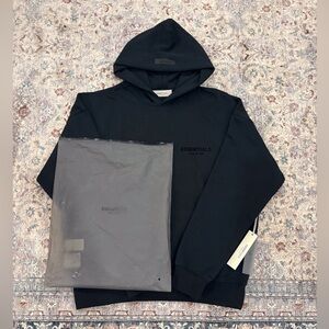 Black Oatmeal Essentials Hoodie